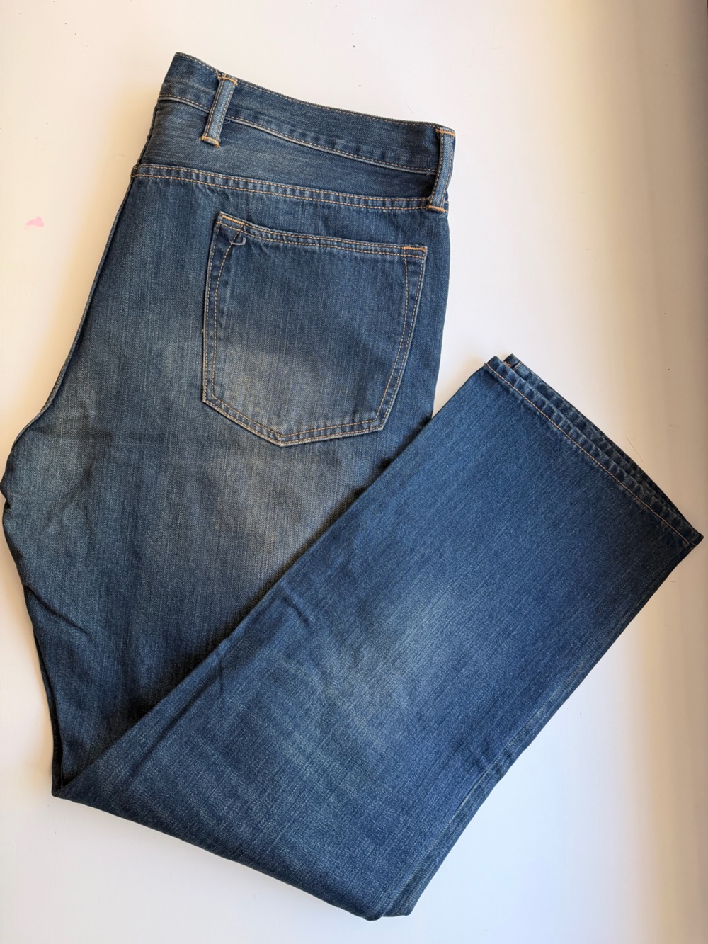 2/$25 Gap Men's Straight Fit Jeans - Dark Blue Wash 38x32 - Picture 3 of 4
